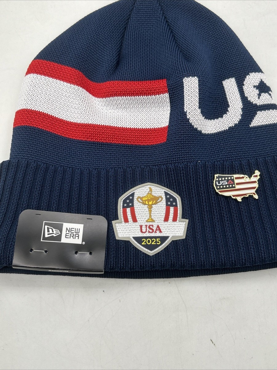 Ryder Cup 2025 Bethpage Black New Era Navy Blue Beanie Soft Liner