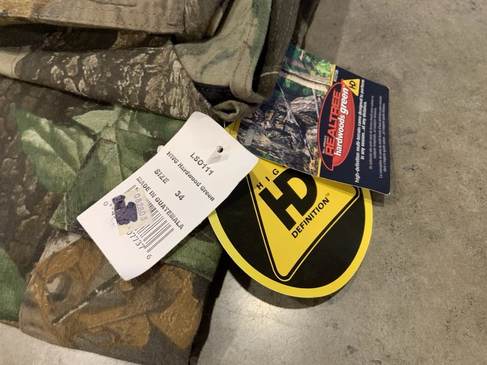 Vtg Liberty Overalls Mens 34 Realtree Hardwoods Camo Pockets Hunting NOS NWT - Image 3 of 4