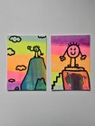 ACEO Original, Smiley Guy Lot, Jackie T Creates, Doodle Card #14  — photo 1