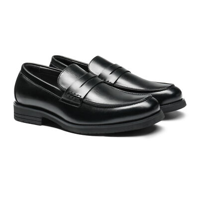 Men Loafer Shoes Dress Shoes Slip-on Penny Business Formal Shoes Black