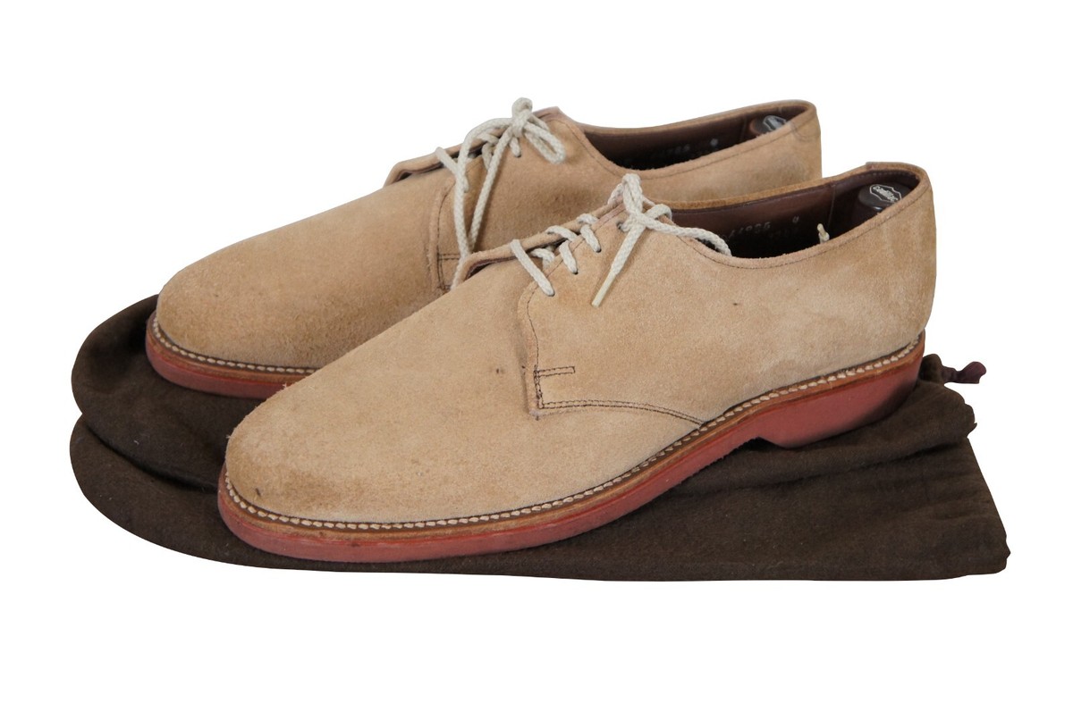 Vintage Allen Edmonds Orlean Tan Suede Leather Dress Shoes  display picture 3