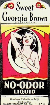 1930s SWEET GEORGIA BROWN NO-ODOR LIQUID LABEL - EE-95