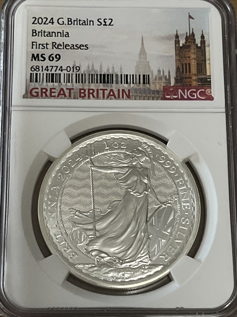 NGC MS69 2024 S50P 1/4オンス .999シルバー ブリタニア Buy 2024-(P) NGC MS-69 One of First 50,000 Issued Star Privy