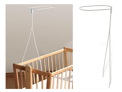 Universal Canopy Holder Pole Bar Drape Mosquito Net with Ribbon Fits Crib/Cradle - Picture 5 of 29