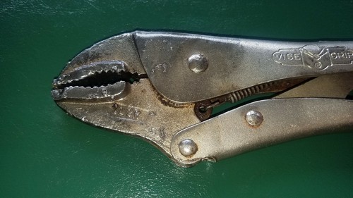Empuñadura de tornillo vintage Petersen Dewitt 10CR bloqueo de mandíbula curva - Imagen 3 de 10