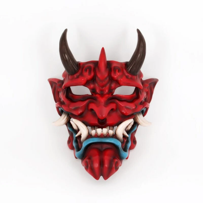 Japanese Prajna Mask Hannya Noh Kabuki Devil Demon Oni Samurai Halloween Cosplay - Image 2 of 4