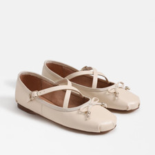 Circus by Sam Edelman Zuri Vanilla Leather Ballet Flat Women sizes 6-10/NEW  