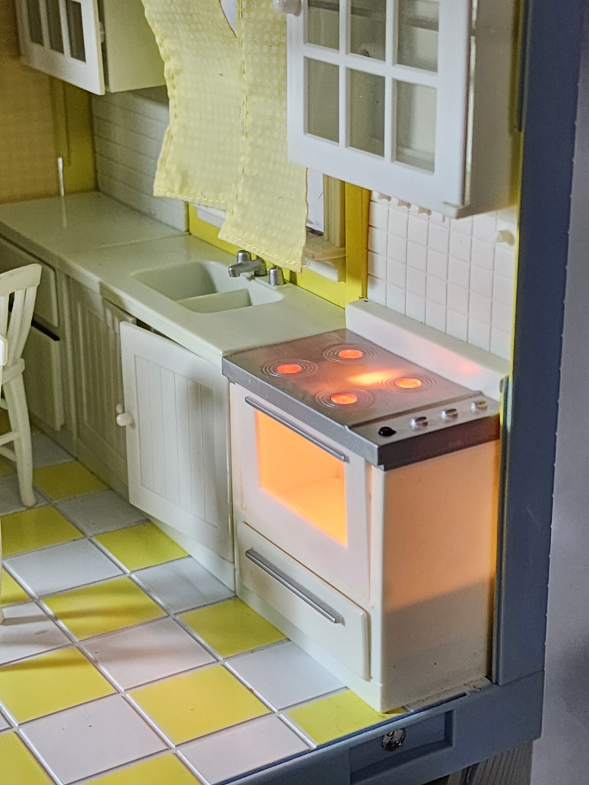 Jazwares Room by Room Blue Dollhouse, KITCHEN, 2001 LAURA ASHLEY eBay