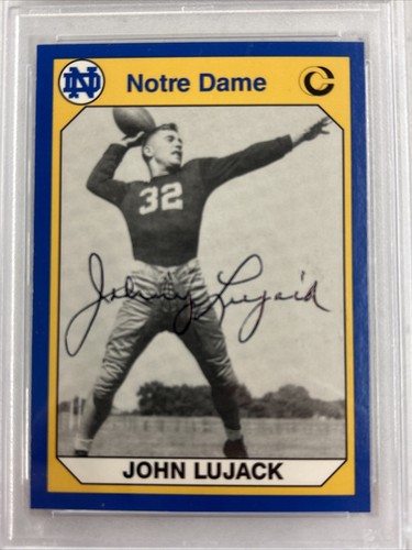 1990 University of Notre Dame Johnny Lujack #80 PSA authentisch PSA/DNA Zertifikat Auto - Bild 2 von 4