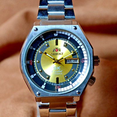 Japanese Watch Orient SK Sea King Crystal Vintage Men`s Wristwatch Serviced