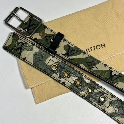 Louis Vuitton Murakami 2008 Monogramoflage Ceinture Camo Belt Rare CT1088 sz 95 - Picture 7 of 19