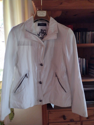  leichte weiße Stoffjacke von Taifun , Gr. 40/42