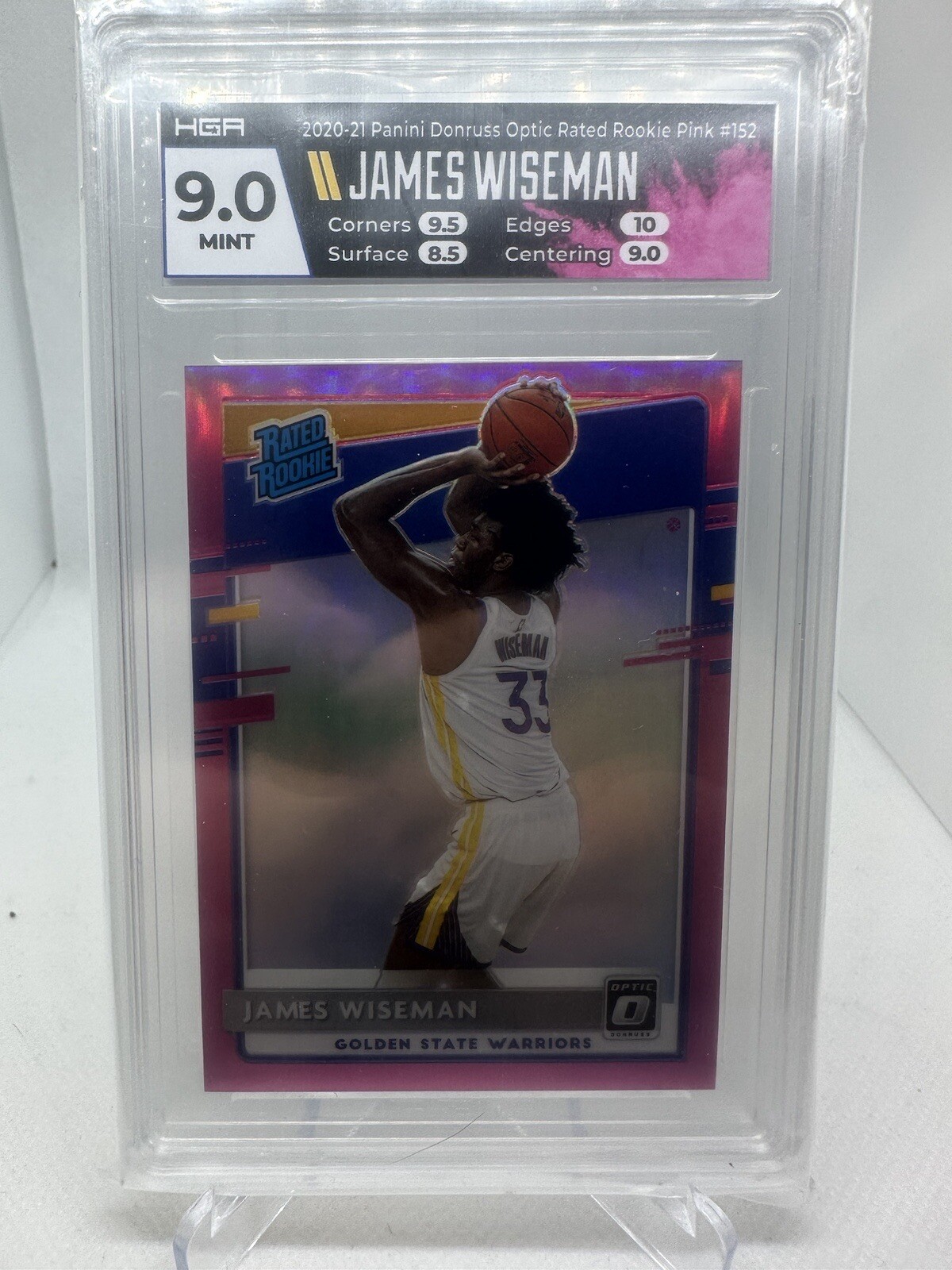 2020-21 Panini Donruss optic James Wiseman Pink Rookie /25 SSP RARE