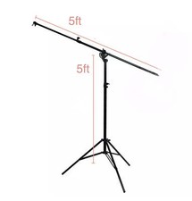 5ft Photo Studio Boom Light Stand 2-Way Adjustable Rotatable Continuous.Lighting