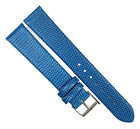 Watch Band Genuine Leather BLUE  Lizard Grain Flat 18*16mm Top Quality