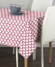 Red Christmas Bows Signature Tablecloth Assorted Sizes