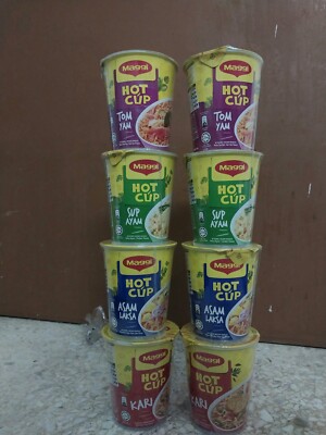 8x Maggi HOT CUP Mix Flavour - 58g Halal Food Malaysia Free shipping