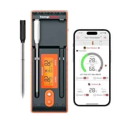 ThermoPro Twin TempSpike 150m wirklich kabelloses Fleischthermometer mit 2 Fleischsonden
