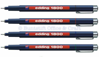 Edding Fineliner Faserschreiber 1800 profipen / Farbe und Stärke frei wählbar
