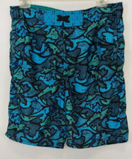 Cherokee Blue Boy Swimming Shorts Size Large Blue Design Trunks Lined