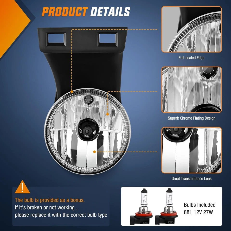 Conjunto de luces antiniebla Nilight para Dodge Ram 1500 2500 3500 2002 RAM 2500 1994-2001 Foto 3 de 4