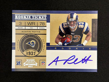 2011 Playoff Contenders Rookie Ticket On-Card Auto #208 Austin Pettis RC Rams. rookie card picture