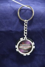 New Welcome to Fabulous Las Vegas Black 5000 Poker Chip Key Ring Keychain - G2