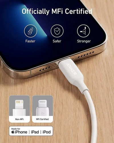 Anker Powerline III USB to Lightning Cable 6ft iPhone Charger Cord MFi-Certified - Picture 5 of 6