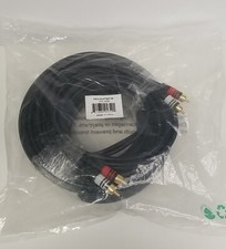 Monoprice Premium 2 RCA Plug/2 RCA Plug M/M Cable - 75 Feet - Black 22AWG