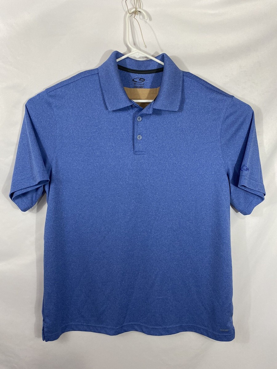 Champion Duo Dry Mens Size XL Blue Short Sleeve Polo Shirt Top