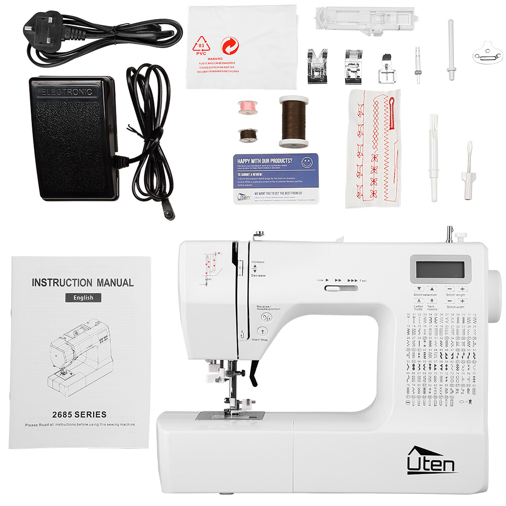 2685A 200 Stitches 8 Buttonholes Computerized Sewing Machine