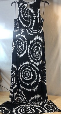 Boho Boutique INC International Concepts Long Black Dress Sleeveless Large Macys