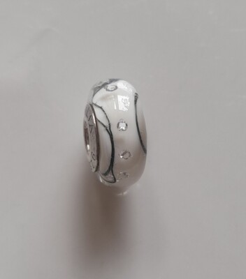 Chamilia Silber 925 Weiß City Stahl Murano Armband Charm Bead 