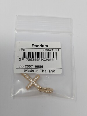 New Pandora Moments 14k Gold Sparkling Cross Pendant 359521C01