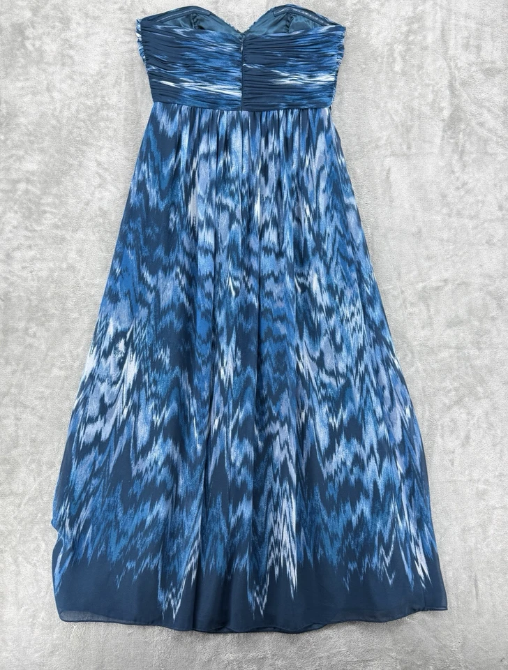 Calvin Klein Dress Womens 12 Chiffon Gown Evening Event Strapless Wedding Lined - Image 2 of 4