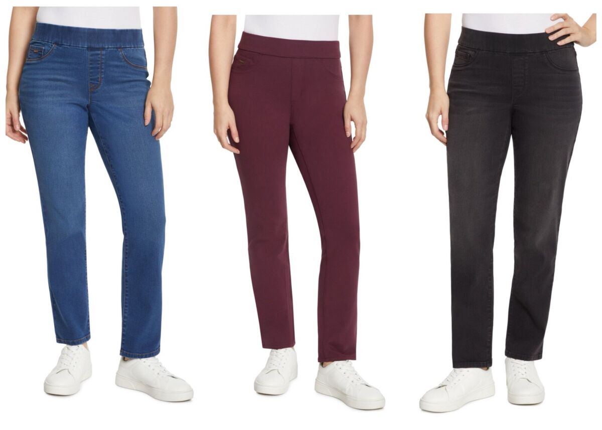 NWT Nine West Ladies Heidi Pull On Straight Pants - CHOOSE NWT Nine West Ladies Heidi Pull On Straight Pants - CHOOSE