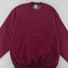 vintage 90s BLANK BURGUNDY FRUIT OF THE LOOM CREWNECK SWEATSHIRT LARGE