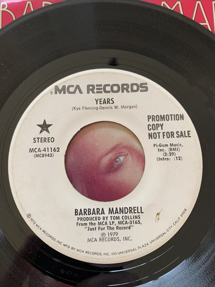 45 RPM vinyl,Barbara Mandrell,Years/Darlin’ - Image 4 of 4