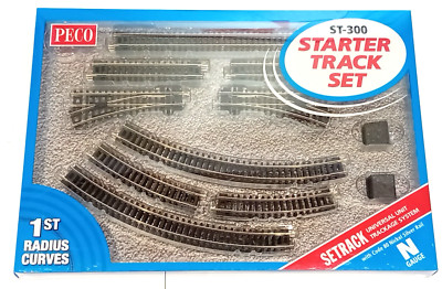 Peco ST-300 Spur N 1. Radius Startgleisset. Neu.