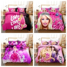 Set copripiumino 3D Barbie principessa bambini set lenzuola singolo matrimoniale regalo