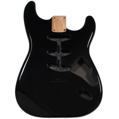 Stratocaster kompatibler Gitarrenkörper Hardtail - Schwarz Glanz