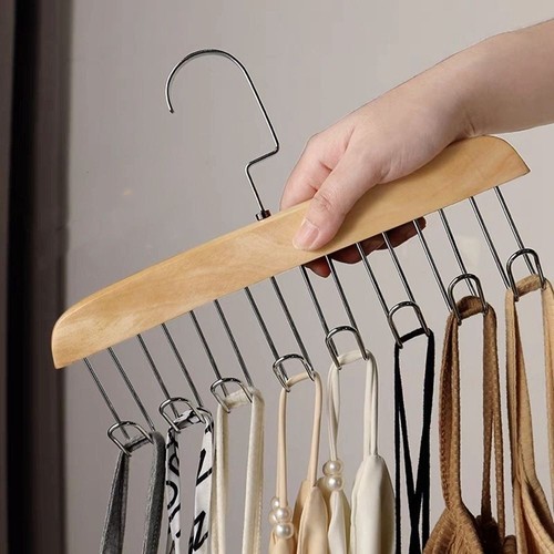 Wooden Tie Belt Scarf Hanger Holder Rack Storage Suit Organizer Hanging Hook - Picture 8 of 14