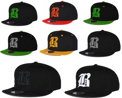 New Snapback Cap Hat Gothic 3D Letter B 