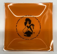 RARE vintage 60-70s Playboy Club Femlin Ashtray - Orange - *THE PLAYBOY CLUB*