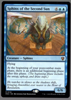 #ad Sphinx of the Second Sun 0118 Non Foil Rare Murders at Karlov Manor MTG NM $1.79