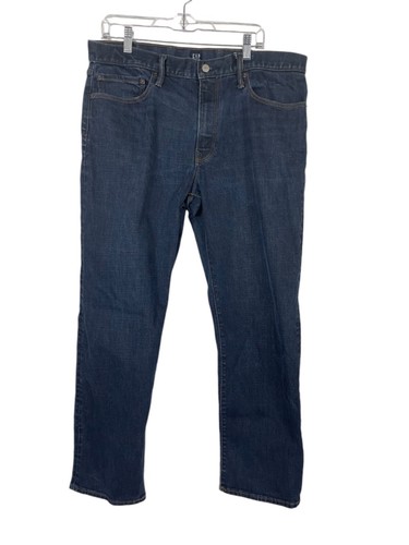 Gap Denim Mens Straight Leg Jeans Size 36 Dark Wash Blue Denim Measure 36x30 - 第 1/7 張圖片