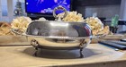Vintage Crescent Silverplate Covered Serving Dish 14” Oval Footed 3115 WT Lid — photo 4