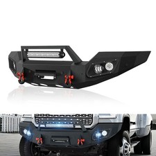 For 2015-2019 Gmc Sierra 2500 3500 Hd Steel Front Bumper Wwinch Plateled Light For 2015-2019 Gmc Sierra 2500 3500 Hd Steel Front Bumper Wwinch Plateled Light