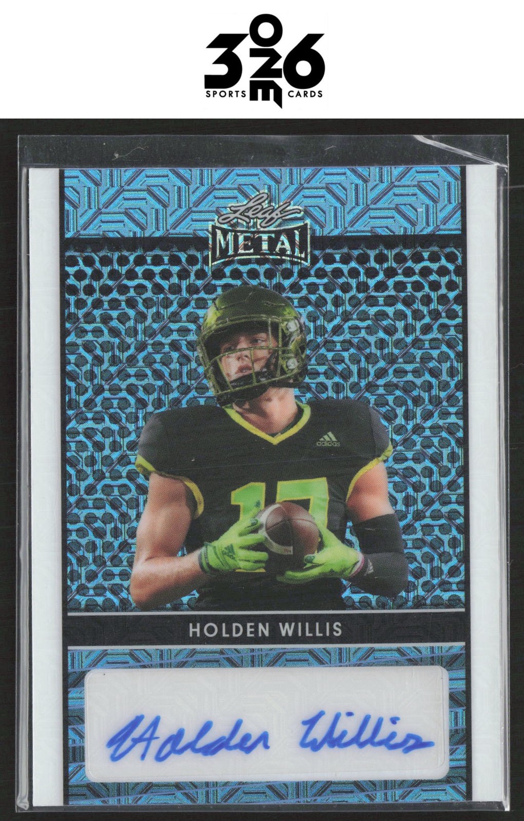 Holden Willis 2024 Leaf Collective Leaf Autographs Mojo Light Blue #RLA-HW3 #/60