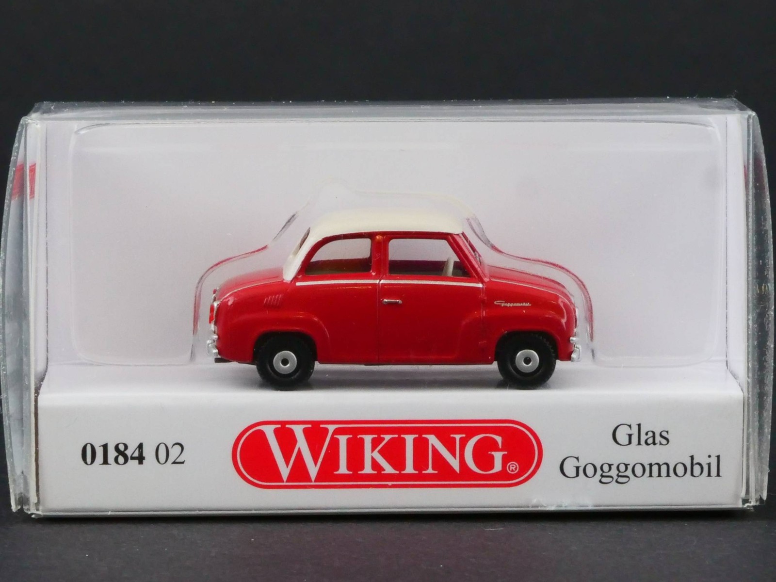Wiking 018402 Glass Goggomobil Red 1:87 Diecast Car Model, Mint! OVP